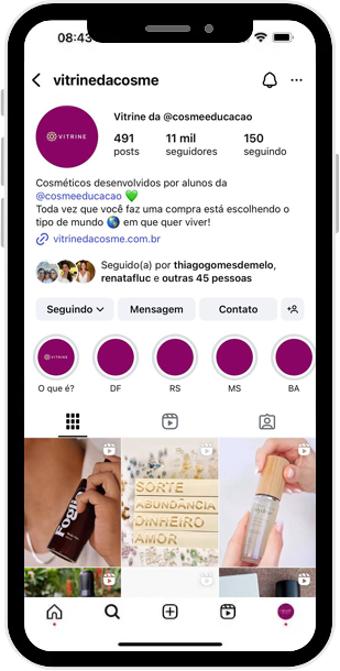 vitrine-da-cosme-tela-do-celular-cosme-educacao